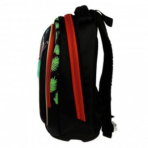 Рюкзак каркасный Calligrata, 39 х 28 х 18 см, + мешок для обуви, «Крутой дино», зелёный