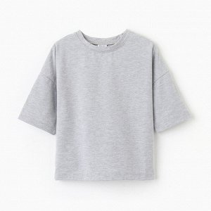 Футболка детская MINAKU: Basic Line KIDS, цвет серый меланж.