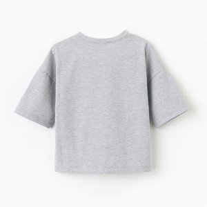 Футболка детская MINAKU: Basic Line KIDS, цвет серый меланж.