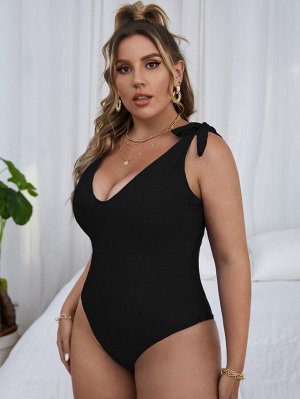 Женский слитный купальник Plus Size