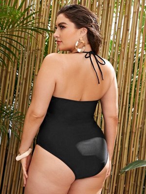 Женский слитный купальник Plus Size