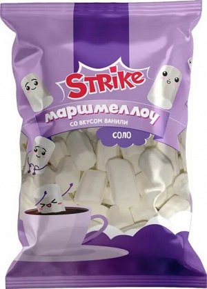Маршмеллоу со сливочным вкусом в форме цилиндров «Strike» Solo, 65 г