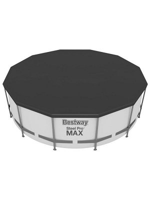 Бассейн каркасный Bestway Steel Pro MAX 56438, 457?122 см, фильтр-насос, лестница, тент, круглый