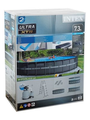 Бассейн каркасный INTEX Ultra XTR Frame 26340NP, 732?132 см, песчаный фильтр-насос, лестница, тент, подстилка, круглый