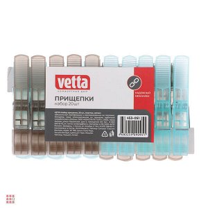 VETTA Набор прищепок 20шт, пластик, металл, 2 цвета