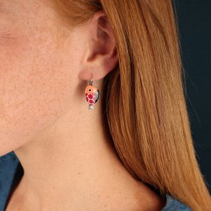 Серьги TARATATA, Ocean, асимметричные, с цветной смолой, TT-W24-02719-10M (серебристый)