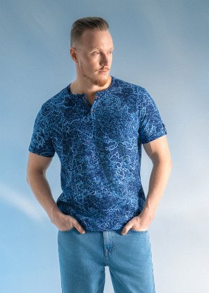Футболка. Цвет: т.синий/синий