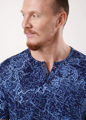 Футболка. Цвет: т.синий/синий