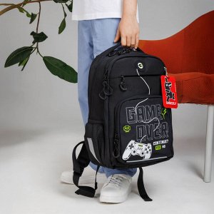 Рюкзак школьный GRIZZLY с карманом для ноутбука 13", анатомической спинкой, для мальчика