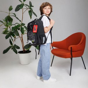 Рюкзак школьный GRIZZLY с карманом для ноутбука 13", анатомической спинкой, для мальчика