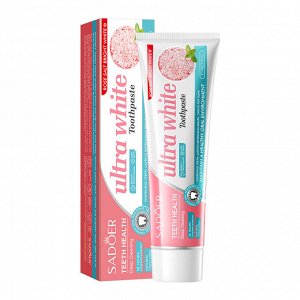 Зубная паста отбеливающая с Розовой солью Sadoer Ultra White Toothpaste (100гр)