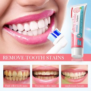 Зубная паста отбеливающая с Розовой солью Sadoer Ultra White Toothpaste (100гр)