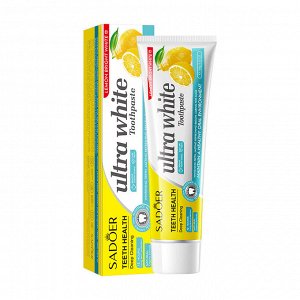 Зубная паста отбеливающая с Лимоном Sadoer Ultra White Toothpaste (100гр)