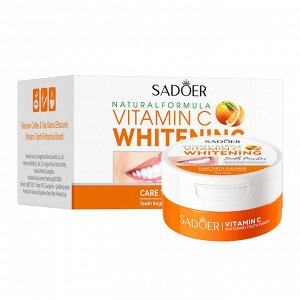 Осветляющий зубной порошок Sadoer Vitamin C Whitening Tooth Powder с витамином С