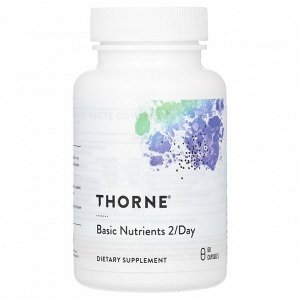 Thorne, базовые питательные вещества для приема 2 капсул в день, 60 капсул