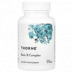 iherb Thorne, комплекс основных витаминов группы B, 60 капсул