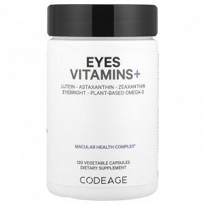 Codeage, Eyes Vitamins+, витамины для глаз, 120 растительных капсул