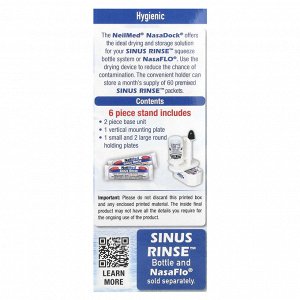 NeilMed, NasaDock Plus, подставка для саше, белая, 1 штатив NasaDock Plus