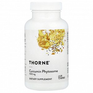 Thorne, Фитосомы куркумина, 500 мг, 120 капсул (500 мг на капсулу)