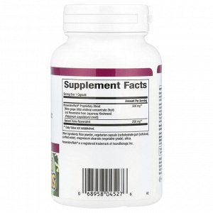 Natural Factors, ResveratrolRich, супер сильный концентрат ресвератрола, 60 растительных капсул