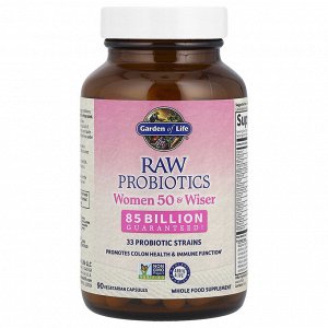 Garden of Life, RAW Probiotics, для женщин от 50 лет, 90 вегетарианских капсул