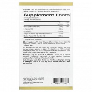 iherb California Gold Nutrition, Аминокислота Rexdrive ™ с L-аргинином гидрохлоридом, L-цитруллином, дигидрохлоридом ацетил-L-карнитина аргината и глицином пропионил-L-карнитином гидрохлоридом, смесь для му