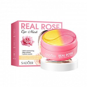 Двухцветные патчи "Роза" Sadoer Rose Eye Mask