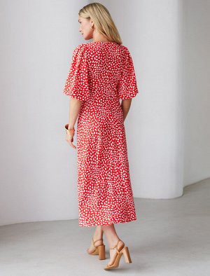 Платье женское черный красный