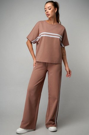Женский костюм оверсайз из футера двухнитки Happyfox