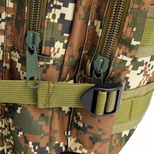 Рюкзак тактический туристический Storm tactic, 30 л, с карманами, расцветка пиксели, зелёный