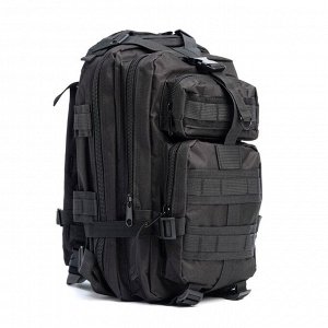 Рюкзак тактический туристический Storm tactic, 30 л, с карманами, однотонный, чёрный