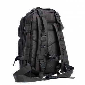 Рюкзак тактический туристический Storm tactic, 30 л, с карманами, однотонный, чёрный