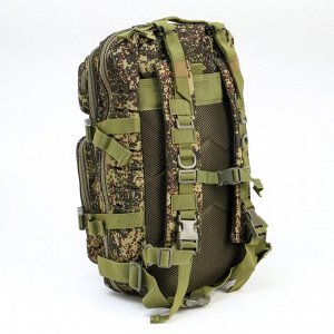 Рюкзак тактический туристический Storm tactic, 40 л, с карманами, расцветка пиксели, зелёный
