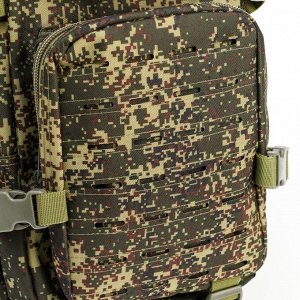 Рюкзак тактический туристический Storm tactic, 40 л, с карманами, расцветка пиксели, зелёный