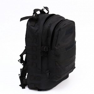 Рюкзак тактический туристический Storm tactic, 40 л, с карманами, однотонный, чёрный