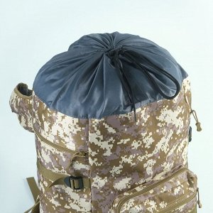 Рюкзак тактический туристический Adventure, 70 л, с карманами, расцветка пиксели, бежевый