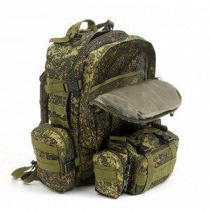 Рюкзак тактический туристический Storm tactic, 50 л, с карманами, расцветка пиксели, оливковый