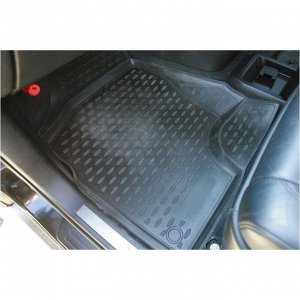 Коврики модельные Autofamily для Toyota Harrier 2003-2008 (правый руль), для переднего и заднего ряда, полиуретан, черный цвет, 4шт