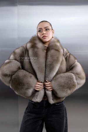 Короткая шуба из финского песца