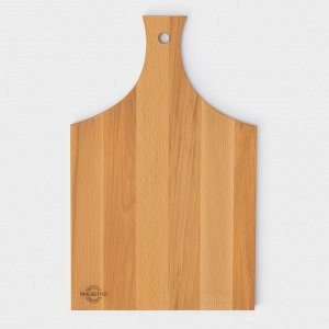 Доска разделочная деревянная с ручкой Magistro, 40x24x1.2 см, дуб