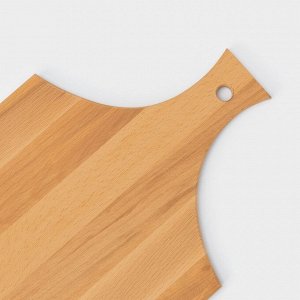 Доска разделочная деревянная с ручкой Magistro, 40x24x1.2 см, дуб
