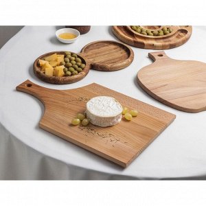 Доска разделочная деревянная с ручкой Magistro, 40x24x1.2 см, дуб