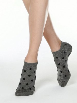 19С-61СП Active  Носки жен.укороченные (Conte)/6/ блестящие носки с рисунком «в горошек»
