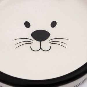 Набор мисок керамических на подставке, 2 х 250 мл - 13 х 5 см, белые