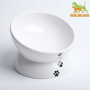 Миска керамическая «Феншуй» 150 мл 13x9 см, белая с лапками