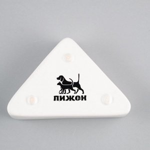 Миска керамическая угловая 75 мл - 9,5 х 6 х 2 см, белая
