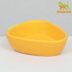 Миска керамическая "Морковь" 100 мл - 11 х 11 х 8,5 см, жёлтая