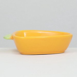 Миска керамическая "Морковь" 100 мл - 11 х 11 х 8,5 см, жёлтая