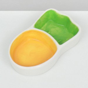 Миска керамическая для грызунов "Морковка" 11,3 х 6,3 х 2,5 см