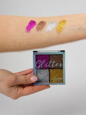 Лавель тени GLITTER набор тон 02 северное сияние (новый дизайн 2025)